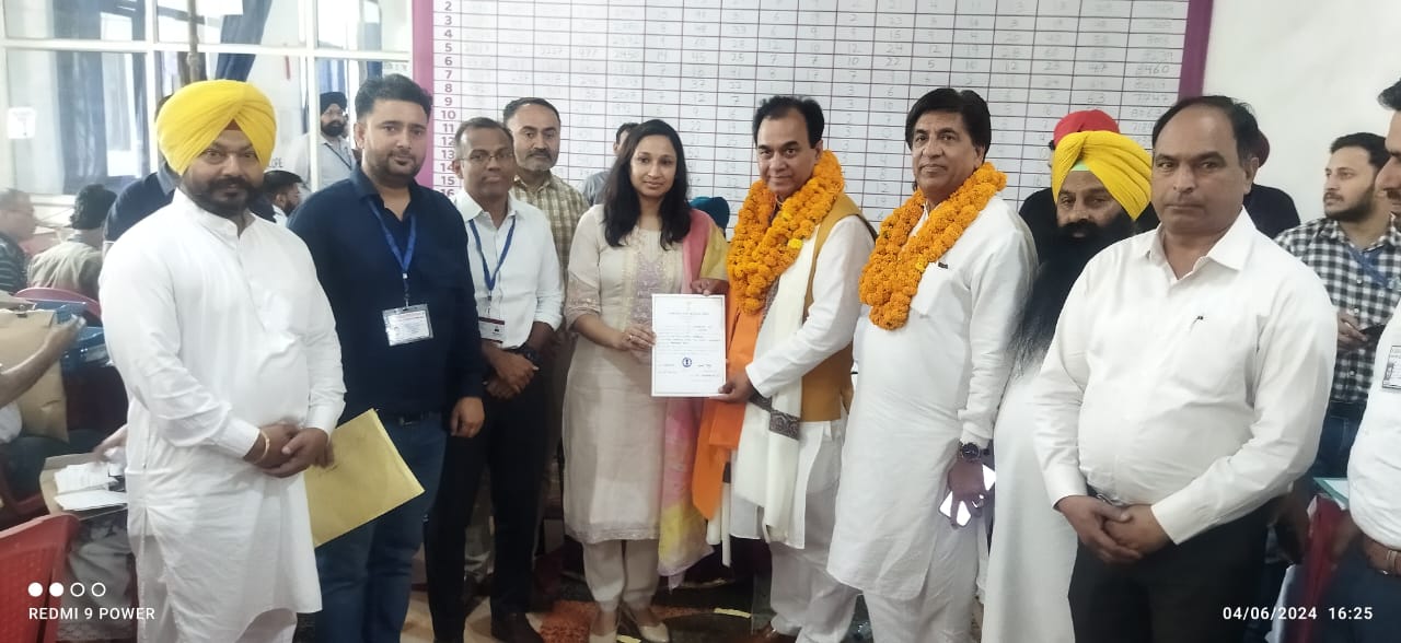 ਲੋਕ ਸਭਾ ਹੁਸ਼ਿਆਰਪੁਰ ਤੋਂ ਆਮ ਆਦਮੀ ਪਾਰਟੀ ਦੇ ਉਮੀਦਵਾਰ ਡਾ. ਰਾਜ ਕੁਮਾਰ ਰਹੇ ਜੇਤੂ