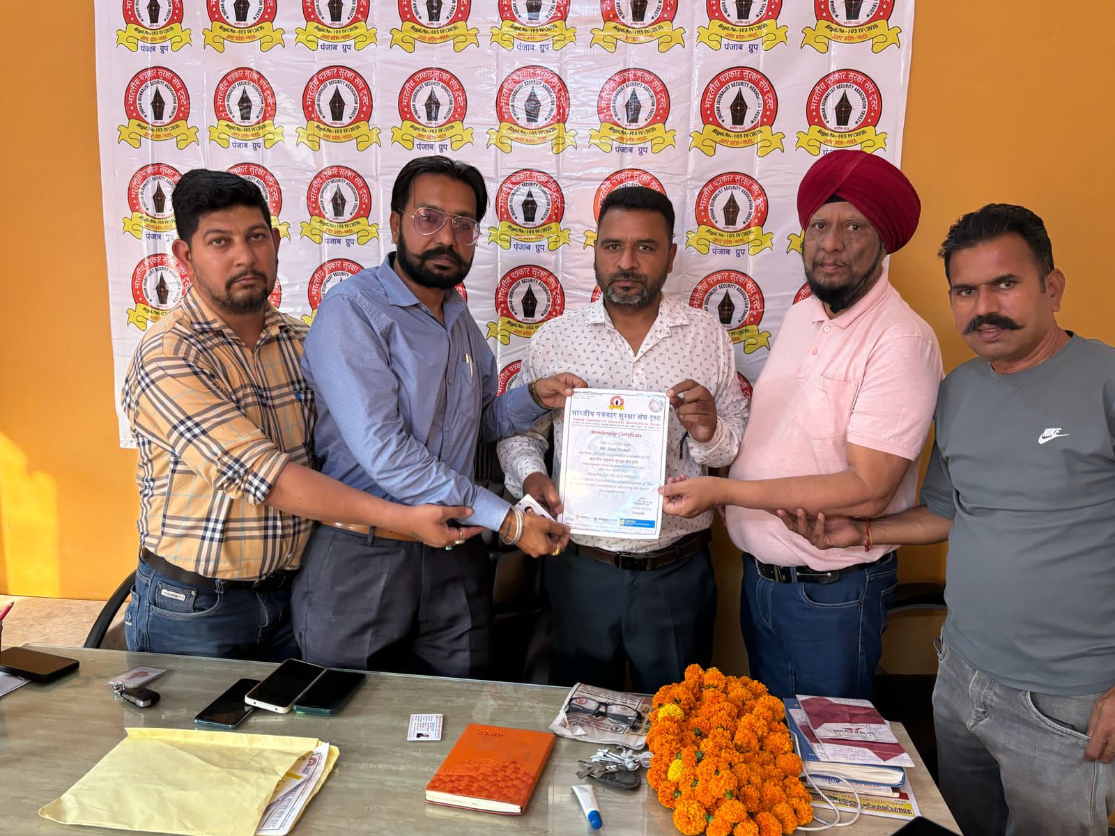 भारतीय पत्रकार सुरक्षा संघ की तरफ से हरदीप नगर में की गई विशेष मीटिंग 